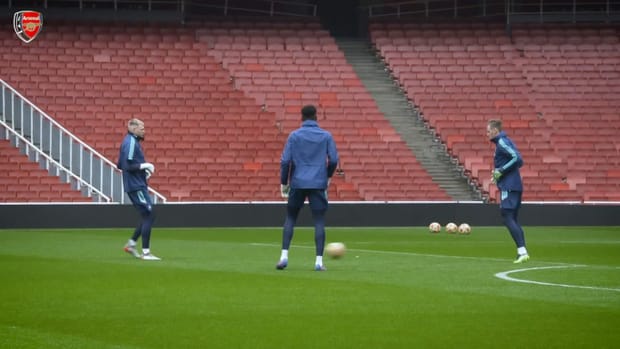 Arsenal stars train at Emirates before Watford test